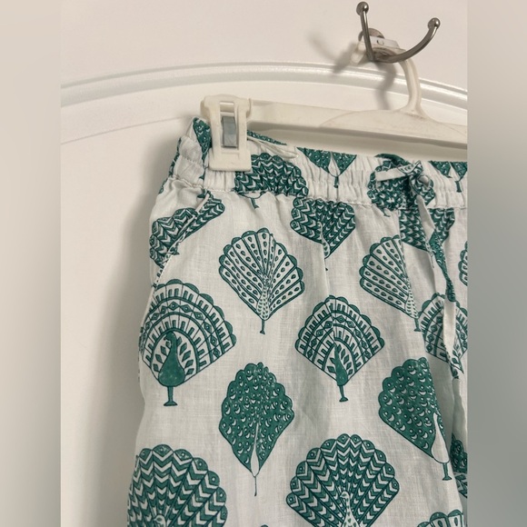 Roller Rabbit 100% Linen Wide leg PANTS PEACOCKS TYRA size extra small eclectic - Picture 7 of 14